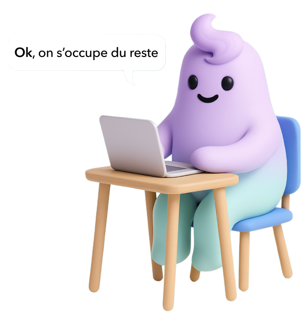 Personnage Kent qui tape sur un ordinateur